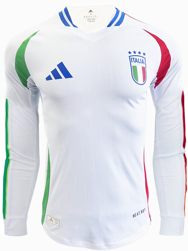 Italy maillot à manches longues uniforme de football deuxième vêtement de sport pour hommes kit de football chemise haute coupe d'euro 2024